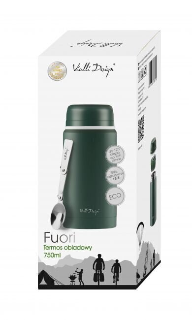 Vialli Design toidutermos Fuori, 750 ml, roheline hind ja info | Termosed, termostassid | kaup24.ee