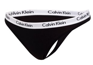 Calvin Klein naiste stringiga, 3 paari, BLACK/WHITE QD3587E WZB 19885 hind ja info | Naiste aluspüksid | kaup24.ee