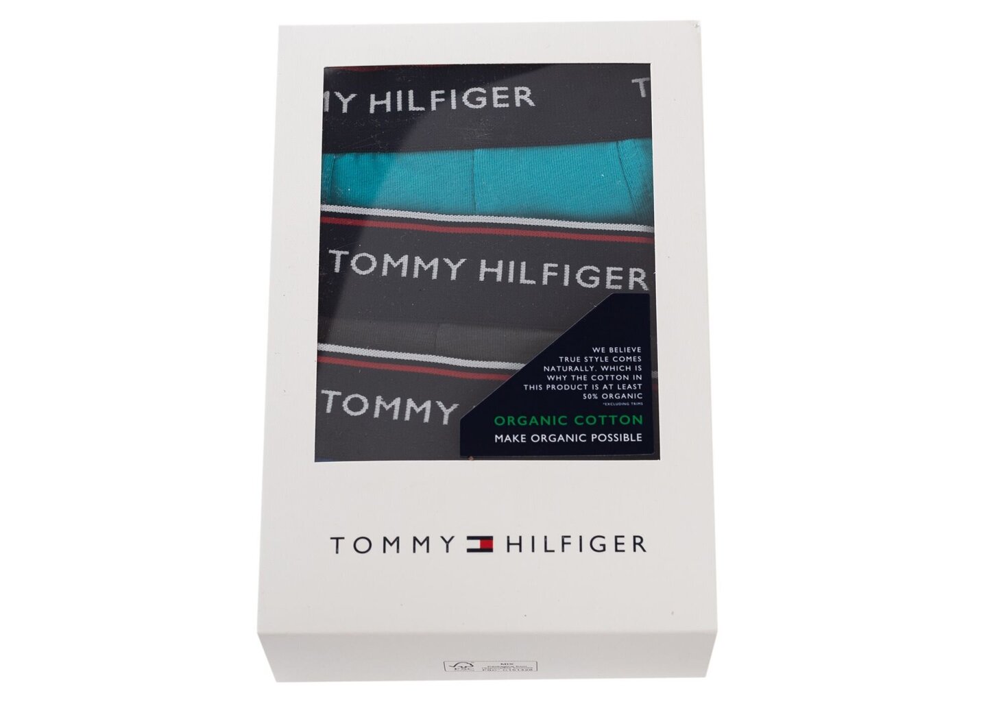 Tommy Hilfiger meeste bokserid, 3 paari BLUE/AQUA/DARK GRAY 1U87903842 0SQ 19296 hind ja info | Meeste aluspesu | kaup24.ee