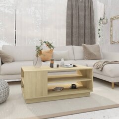 vidaXL kohvilaud, Sonoma tamm, 102 x 55 x 43 cm, puitlaastplaat цена и информация | Журнальные столики | kaup24.ee