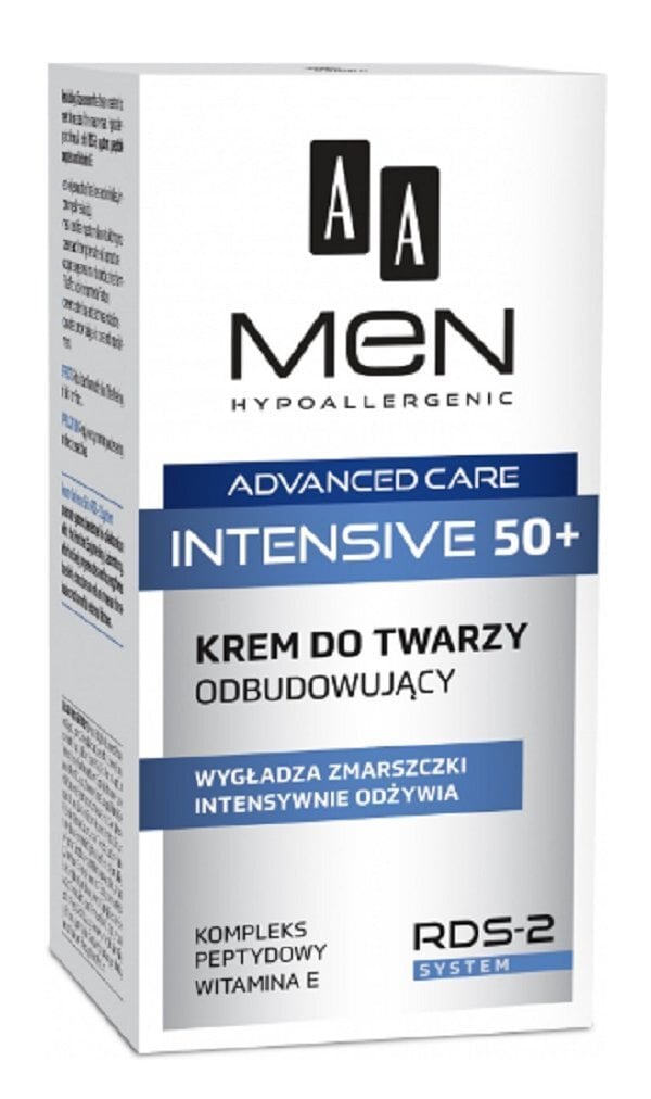 Toitev näokreem meestele AA Men Intensive 50+, 50 ml цена и информация | Näokreemid | kaup24.ee