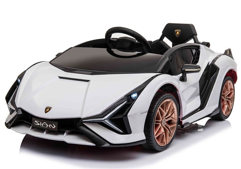 Ühekohaline laste elektriauto Lamborghini Sian, valge цена и информация | Laste elektriautod | kaup24.ee