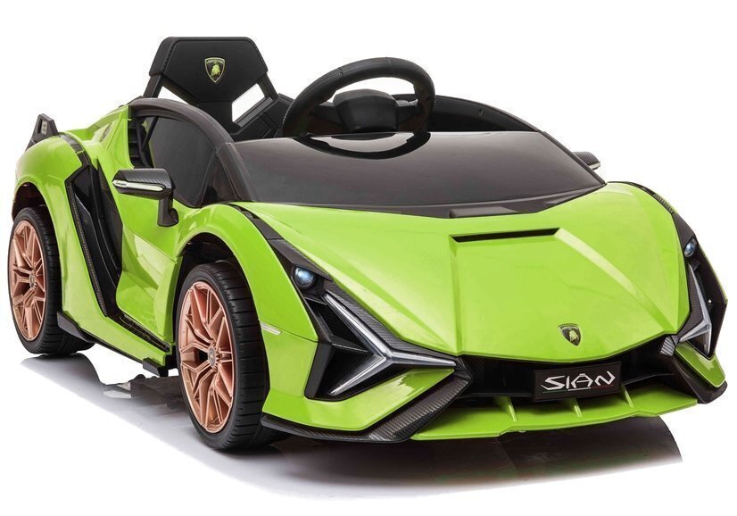 Ühekohaline laste elektriauto Lamborghini Sian, roheline цена и информация | Laste elektriautod | kaup24.ee