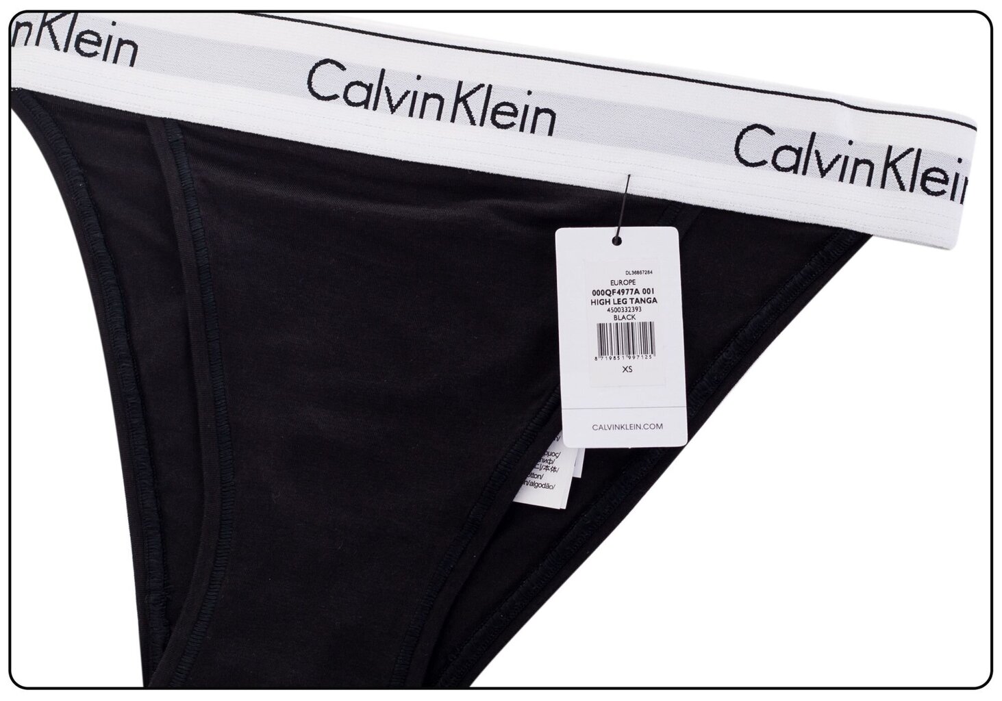 Naiste bikiinipüksid Calvin Klein HIGH LEG TANGA BLACK 000QF4977A 001 19965 hind ja info | Naiste aluspüksid | kaup24.ee