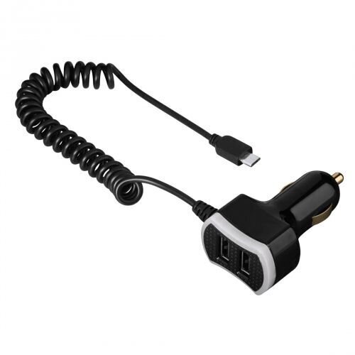 Autolaadija Hama Triple Power Usb (2 Usb seadet korraga + microUSB), Led, 7.2 A (3 x 2,4 A) hind ja info | Mobiiltelefonide laadijad | kaup24.ee