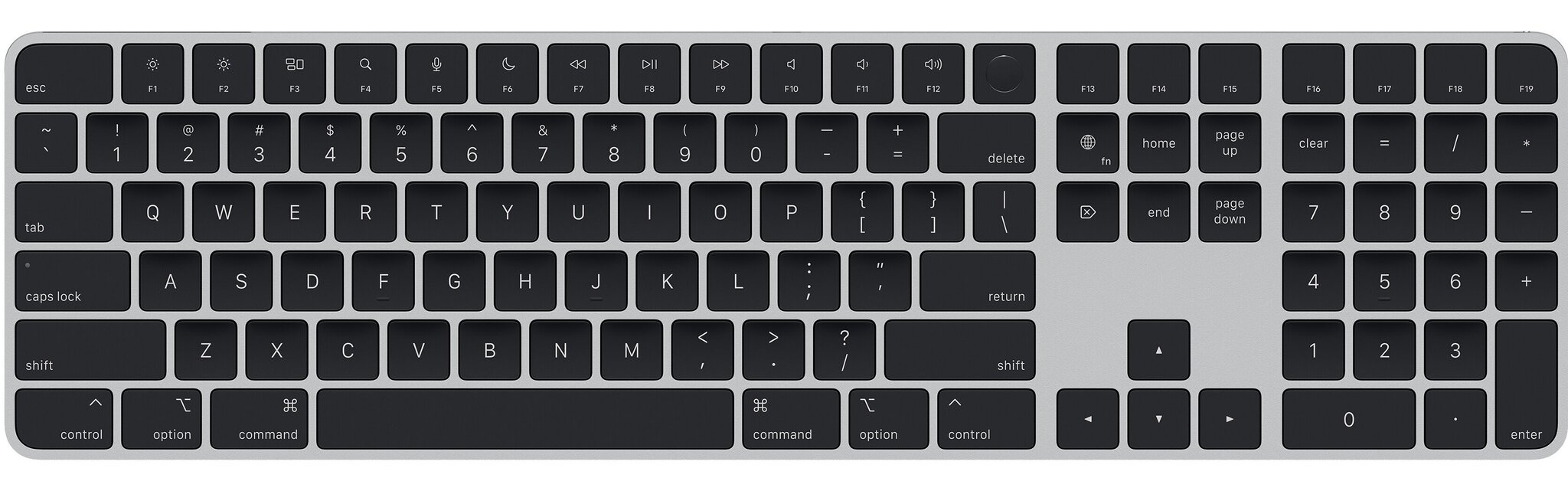 Magic Keyboard with Touch ID and Numeric Keypad for Mac models with Apple silicon - Black Keys - Russian - MMMR3RS/A цена и информация | Klaviatuurid | kaup24.ee