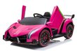 Kahekordne elektriauto lastele Lamborghini Veneno, roosa hind ja info | Laste elektriautod | kaup24.ee