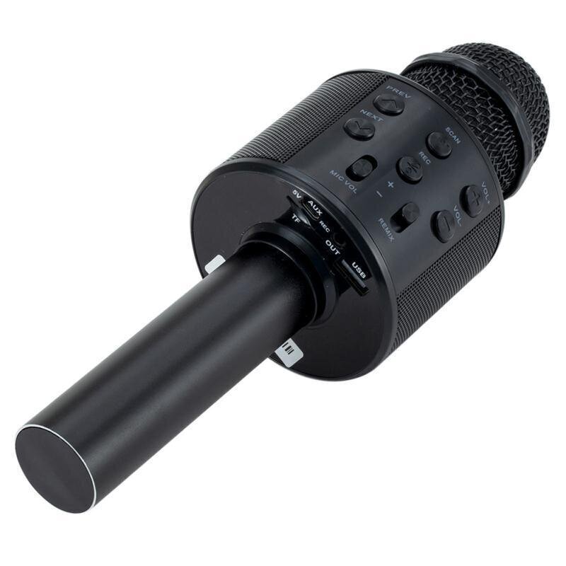 Karaoke mikrofon, häält muutvate efektidega, juhtmeta Bluetooth-mikrofon, must цена и информация | Arendavad mänguasjad | kaup24.ee