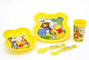 Sööginõude komplekt Disney Winnie Pooh, 5-osaline цена и информация | Детская посуда, контейнеры для молока и еды | kaup24.ee