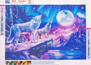 Алмазная мозаика для вышивки «Волки» цена и информация | Алмазная мозаика | kaup24.ee
