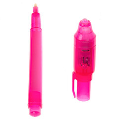 УФ-светодиодная ручка с невидимыми надписями, розовая цена и информация | Письменные принадлежности | kaup24.ee