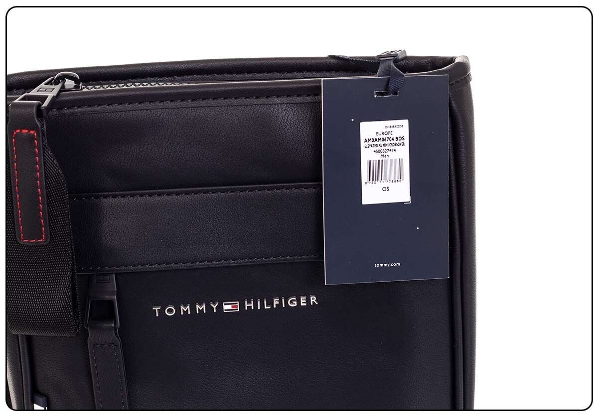 TOMMY HILFIGER ELEVATED PU MINI CROSSOVER ÕLAKOTT, MUST AM0AM06704 BDS hind ja info | Meeste vöökotid, õlakotid | kaup24.ee