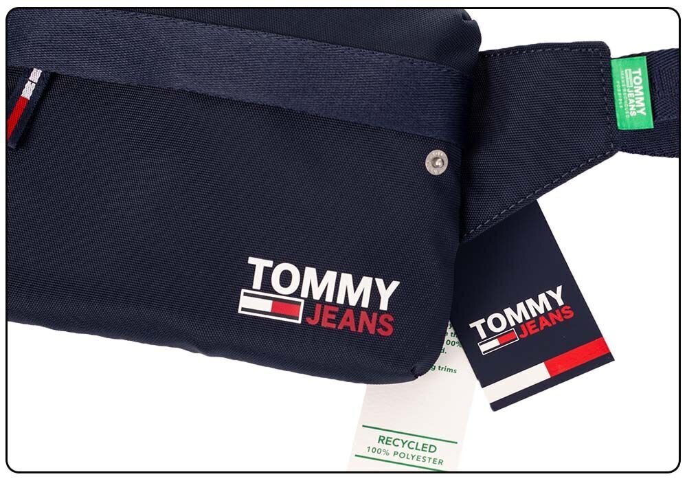 TOMMY HILFIGER TJM CAMPUS BUMBAG VÖÖKOTT, TUMESININE AM0AM07146 C87 hind ja info | Meeste vöökotid, õlakotid | kaup24.ee