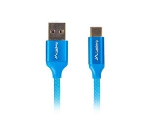 Kaabel Lanberg USB A – USB C, 1 m CA-USBO-22CU-0010-BL hind ja info | Kaablid ja juhtmed | kaup24.ee
