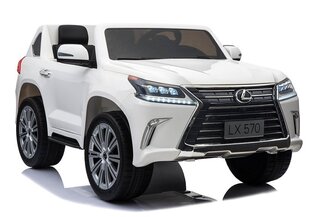 Двухместный детский электромобиль Lexus DK-LX570, белый цена и информация | Электромобили для детей | kaup24.ee