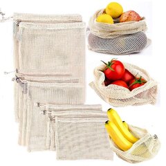 Korduvkasutatav kott juurviljadele, puuviljadele, kuivatatud seentele, 25x17cm hind ja info | Toidu säilitusnõud | kaup24.ee