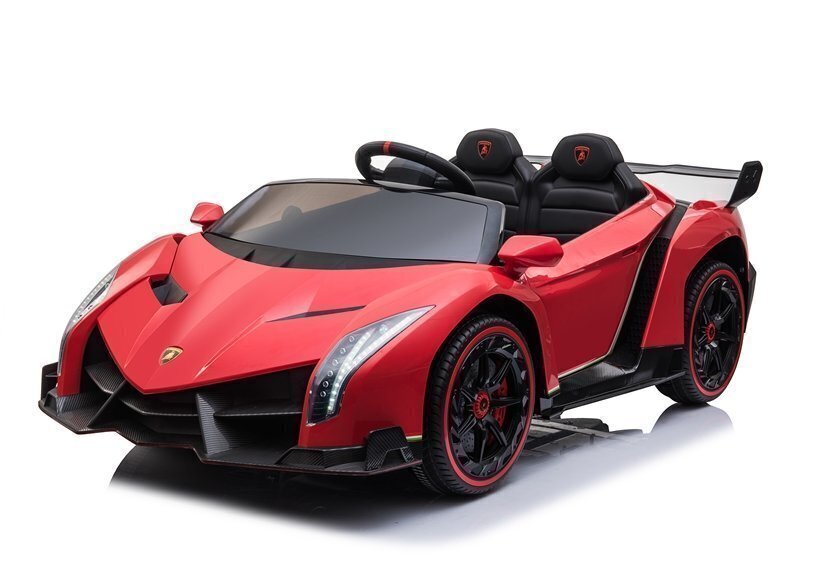 Kahekohaline elektriauto lastele Lamborghini Veneno, punane hind ja info | Laste elektriautod | kaup24.ee