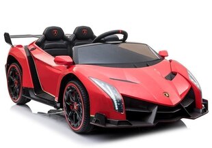 Kahekohaline elektriauto lastele Lamborghini Veneno, punane цена и информация | Электромобили для детей | kaup24.ee