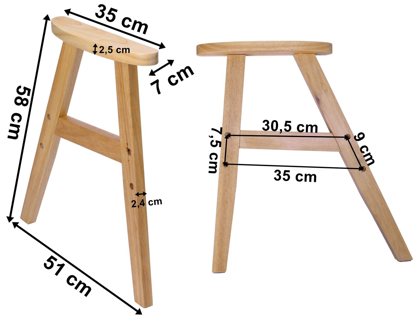 Puidust tugitooli jalad, komplekt hind ja info | Tugitoolid | kaup24.ee