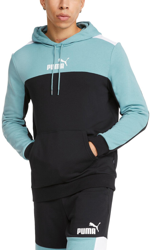 Puma Džemprid Ess+ Block Hoodie Black Mint 847428 50 847428 50/M цена и информация | Meeste pusad | kaup24.ee