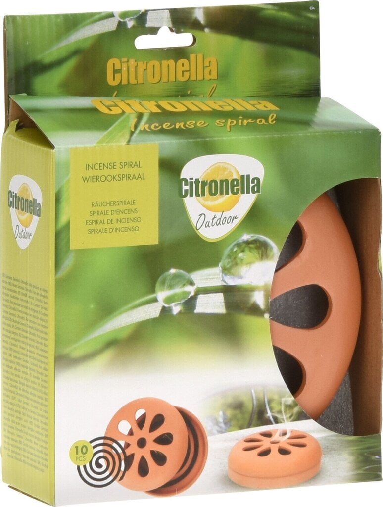 Sääsetõrjespiraal Citronella 10 tk цена и информация | Sääsetõrjevahendid | kaup24.ee