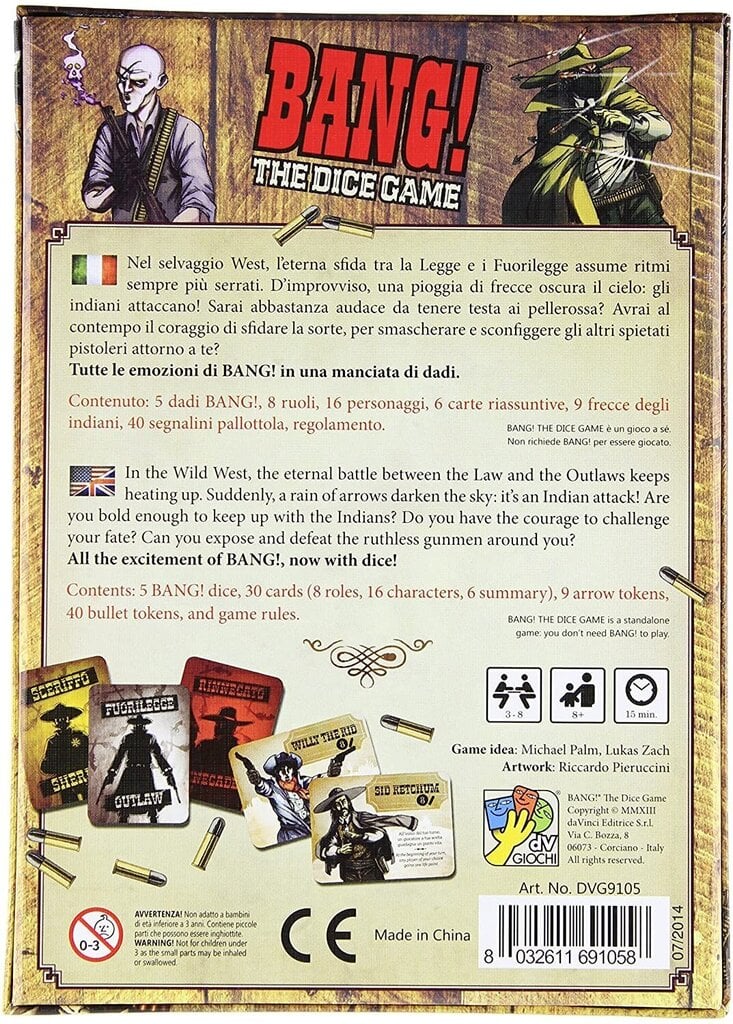 Lauamäng BANG! The Dice Game, EN hind ja info | Lauamängud ja mõistatused | kaup24.ee