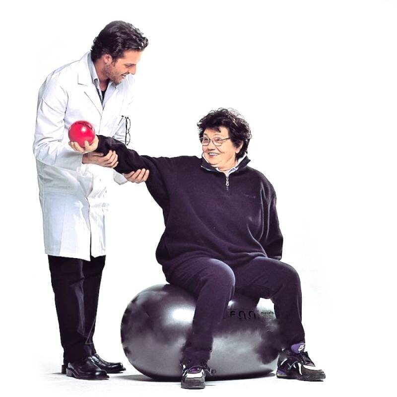 Füsioteraapia pall Pezzi Original Eggball Maxafe, 45x65 cm, must hind ja info | Võimlemispallid | kaup24.ee