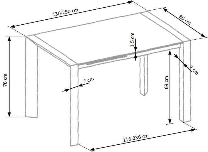 Söögilaud Stanford XL цена и информация | Köögi- ja söögilauad | kaup24.ee