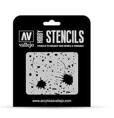 Splash & Stains ST-TX003 Vallejo Hobby Stencils цена и информация | Аппликации, декорации, наклейки | kaup24.ee