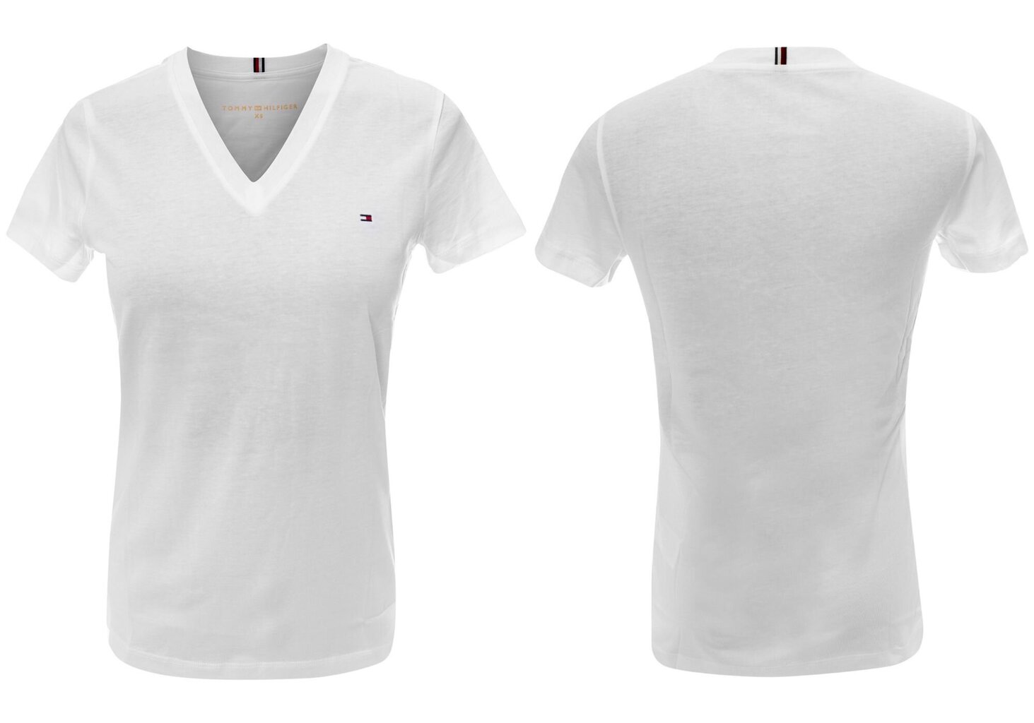 Tommy Hilfiger T-särk Heritage V-neck Tee White WW0WW24969 100 19084 цена и информация | Naiste T-särgid, topid | kaup24.ee