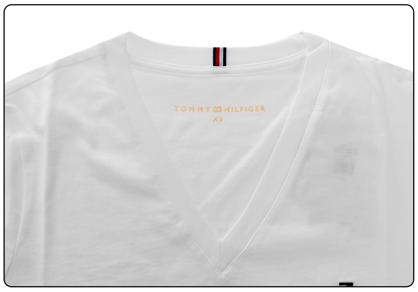 Tommy Hilfiger T-särk Heritage V-neck Tee White WW0WW24969 100 19084 цена и информация | Naiste T-särgid, topid | kaup24.ee