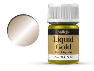 Gold (Alcohol base metallics) 35 ml. Liquid Gold 70791 Vallejo цена и информация | Принадлежности для рисования, лепки | kaup24.ee