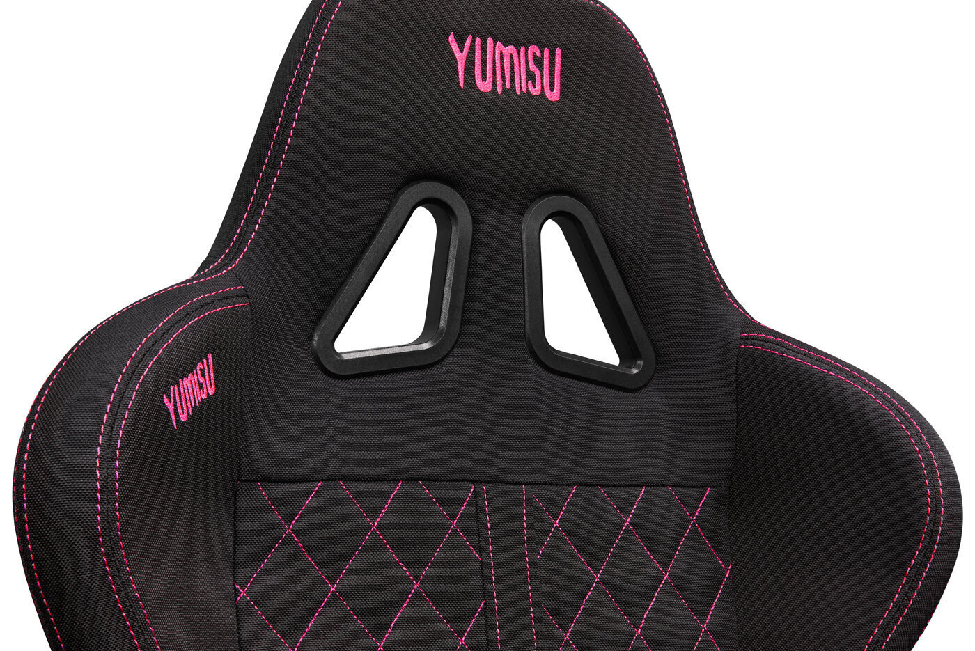 Mänguritool Yumisu 2050, riidest polster, must-roosa hind ja info | Kontoritoolid | kaup24.ee