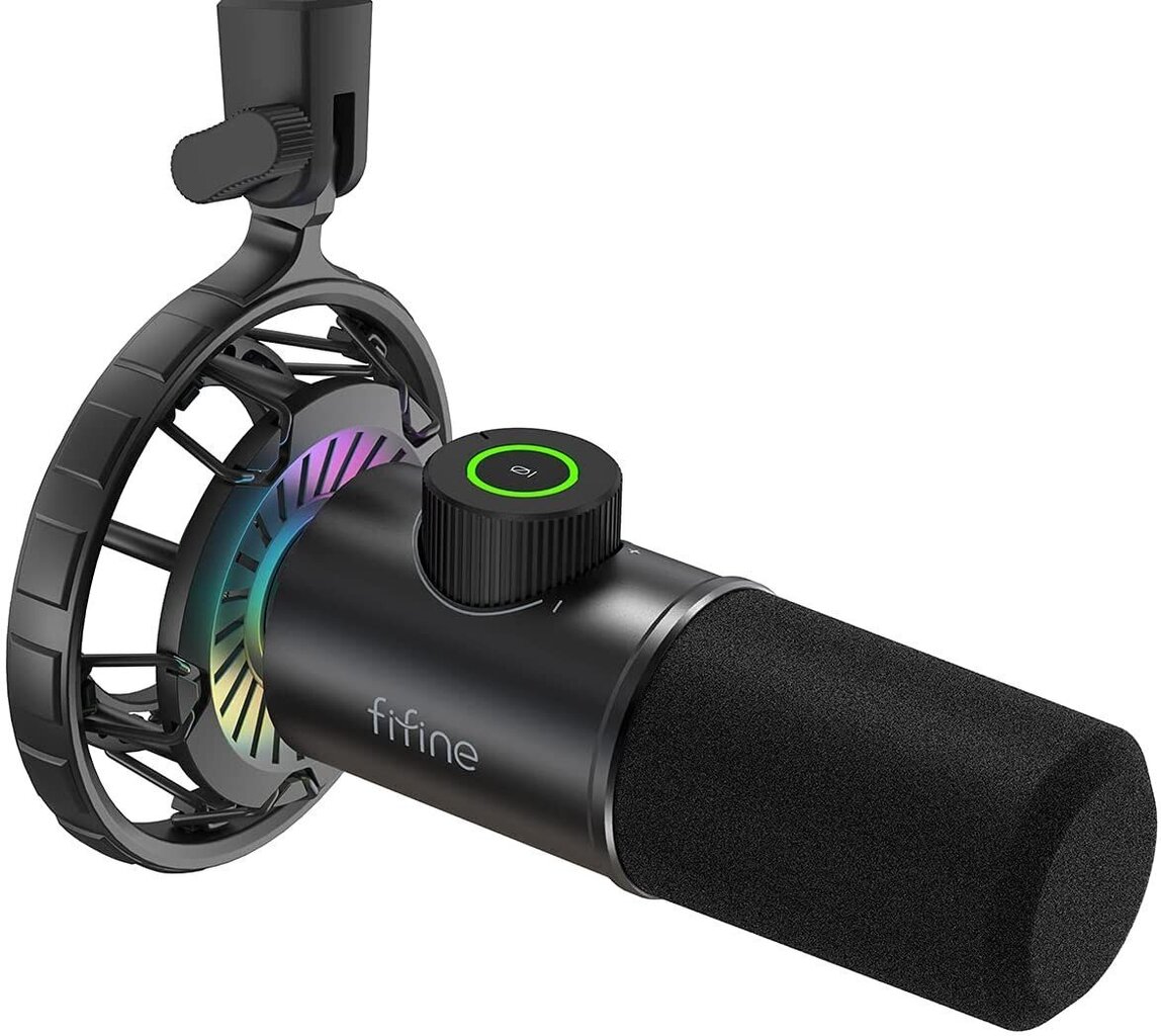 FIFINE K658 juhtmega mikrofon koos RGB-ga | USB цена и информация | Mikrofonid | kaup24.ee