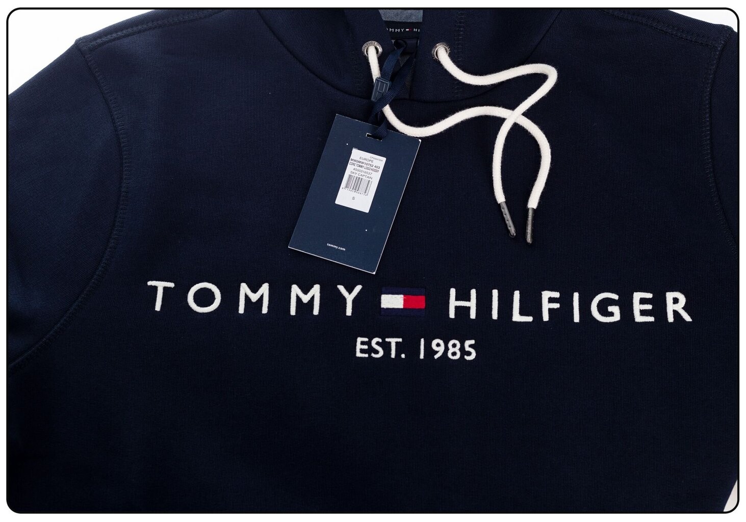 Tommy Hilfiger meeste kapuutsiga dressipluus Core Tommy Logo Hoody Navy MW0MW10752 403 18804 цена и информация | Meeste pusad | kaup24.ee