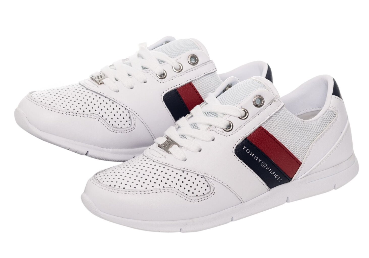 Tommy Hilfiger naiste tossud LIGHTWEIGHT LEATHER SNEAKER WHITE FW0FW04261 020 19665 hind ja info | Naiste spordi- ja vabaajajalatsid | kaup24.ee