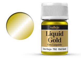 Old Gold (Alcohol base metallics) 35 ml. Liquid Gold 70792 Vallejo hind ja info | Kunstitarbed, voolimise tarvikud | kaup24.ee