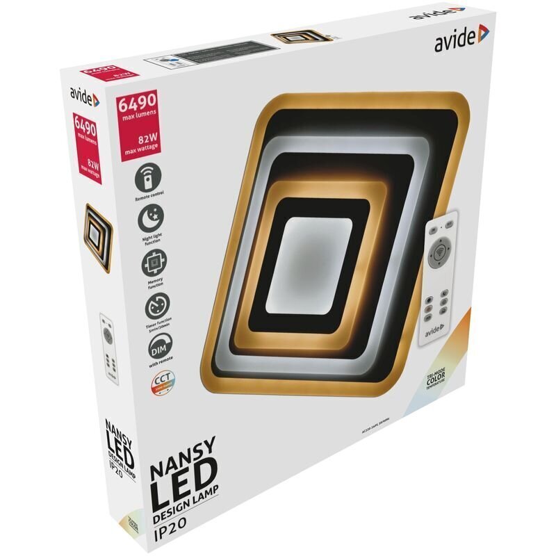 Led Laevalgusti Avide Nansy 82 W, puldiga hind ja info | Laelambid | kaup24.ee