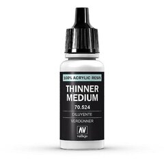 Thinner 17 ml. 70524 Vallejo цена и информация | Принадлежности для рисования, лепки | kaup24.ee