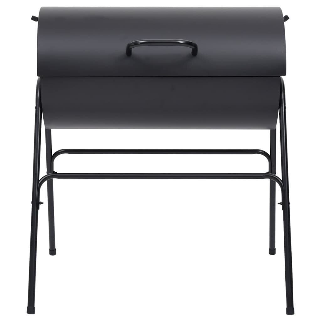 vidaXL tünnigrill 2 küpsetusrestiga, must, 80 x 95 x 92 cm, teras цена и информация | Grillid | kaup24.ee