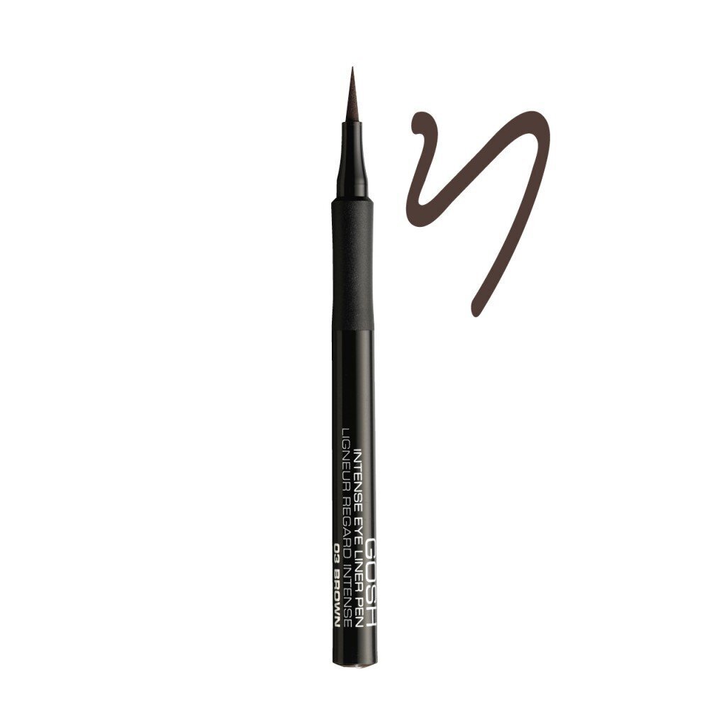 Gosh Intense Eye Liner Pen silmalainer 1 gr, 03 Brown hind ja info | Ripsmetušid, lauvärvid, silmapliiatsid, seerumid | kaup24.ee