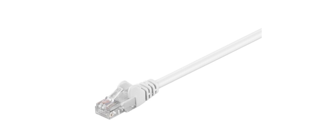 Kaabel Goobay 5e U / UTP 50 m, RJ45, lan, valge цена и информация | Kaablid ja juhtmed | kaup24.ee