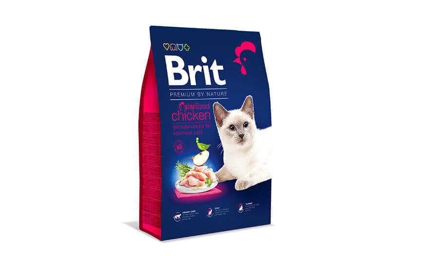Brit Premium Cat Sterilized Chicken kassitoit 300g hind ja info | Kuivtoit kassidele | kaup24.ee
