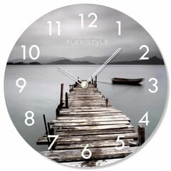Стеклянные настенные часы «Мост через озеро» цена и информация | Часы | kaup24.ee