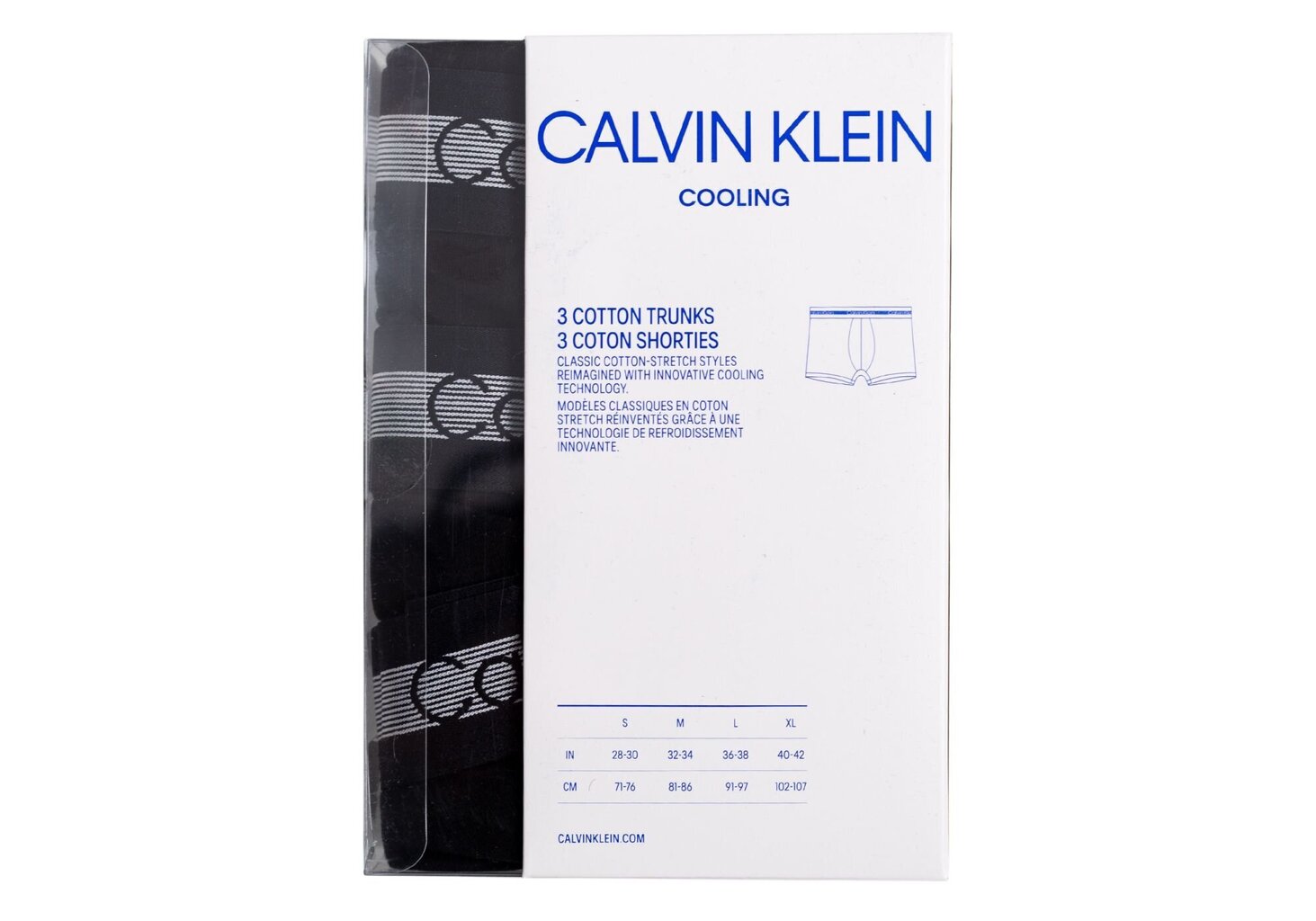 MEESTE CALVIN KLEIN COOLING TRUNK BOKSERID, 3 PAARI, MUST NB1799A 001 12469 hind ja info | Meeste aluspesu | kaup24.ee