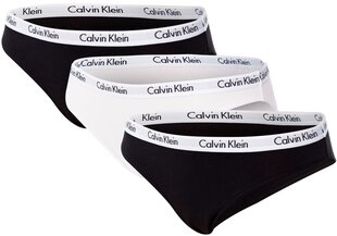 Женские трусики-бикини Calvin Klein, 3 пары, чёрные, белые, QD3588E WZB 14822 цена и информация | Женские трусики | kaup24.ee