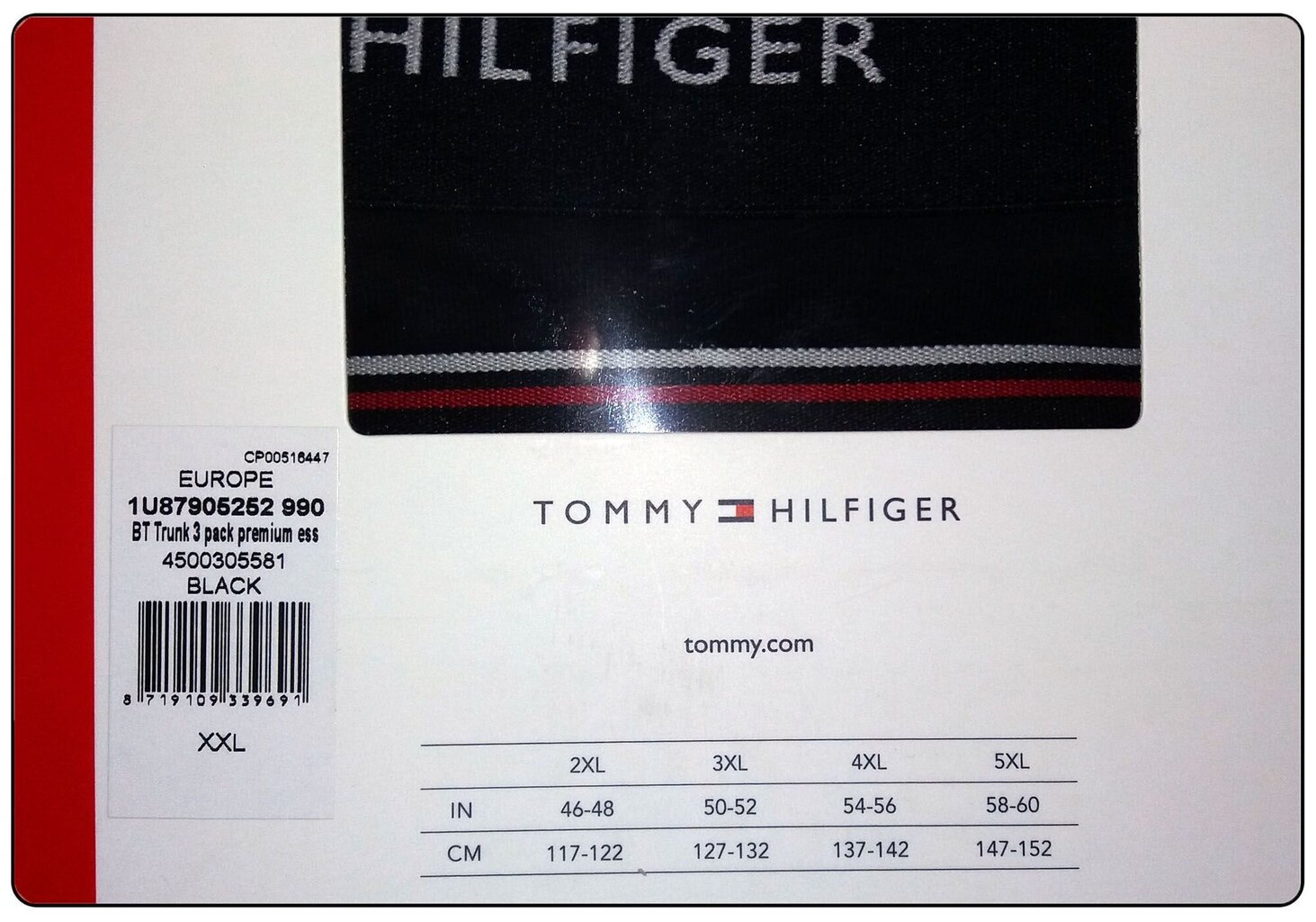 Tommy Hilfiger meeste bokserid, 3 paari BLACK 1U87905252 990 19549 цена и информация | Meeste aluspesu | kaup24.ee
