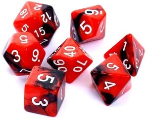 Lauamängude täringute komplekt Rebel RPG, Red/Black hind ja info | Lauamängud ja mõistatused | kaup24.ee