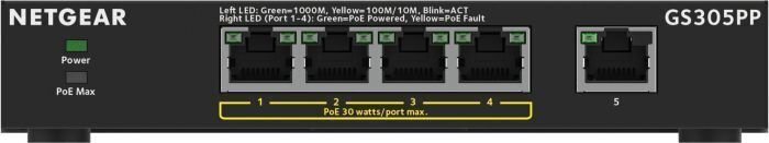Netgear GS305PP-100PES hind ja info | Lülitid (Switch) | kaup24.ee