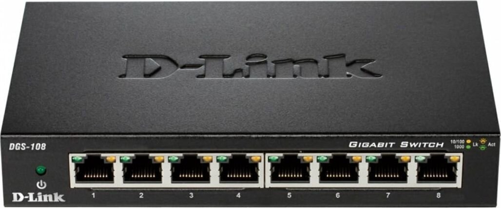 Kommutaator D-Link DGS-108GL / E цена и информация | Lülitid (Switch) | kaup24.ee